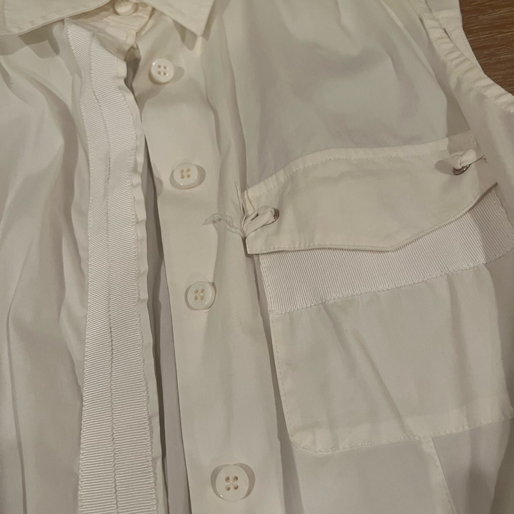 Worth Sleeveless Collard Button Down - image 4